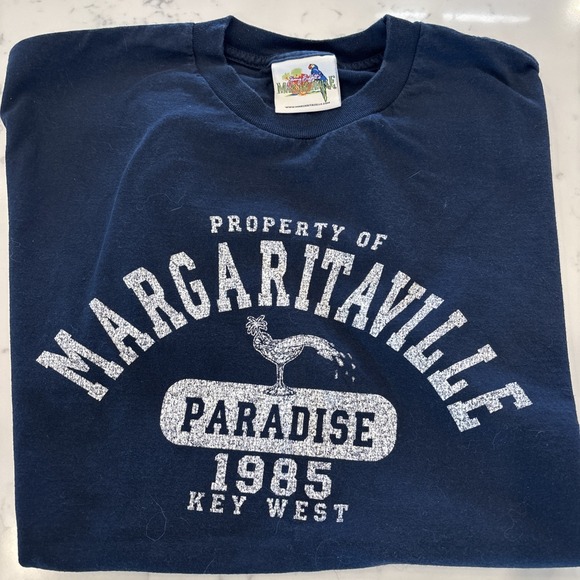Margaritaville Other - VTG Jimmy Buffet Margaritaville Tshirt Paradise‎ 1985 Key West Navy Blue SZ LG